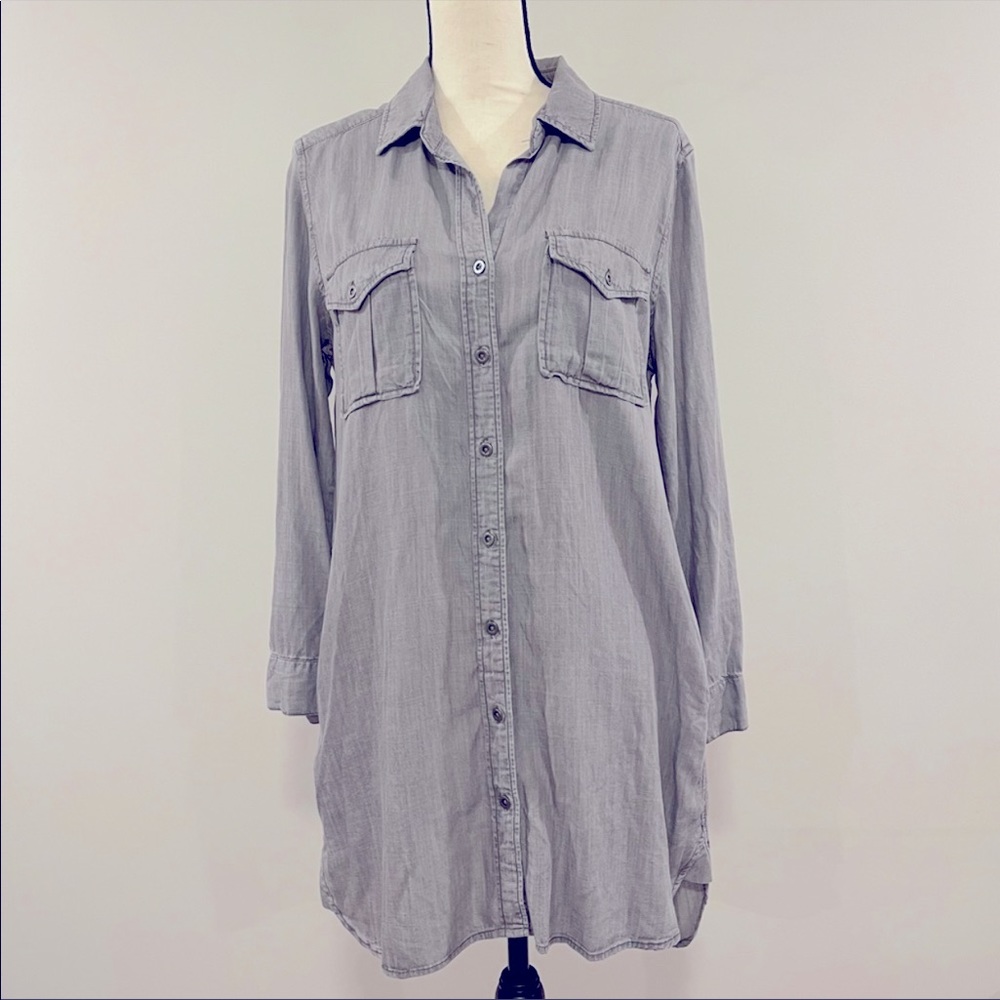 Philosophy tunic Gray button down dress